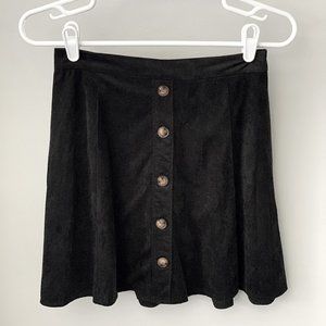 🔴 2+/$15 sale | Stoosh Black Suede Mini Skirt with Buttons